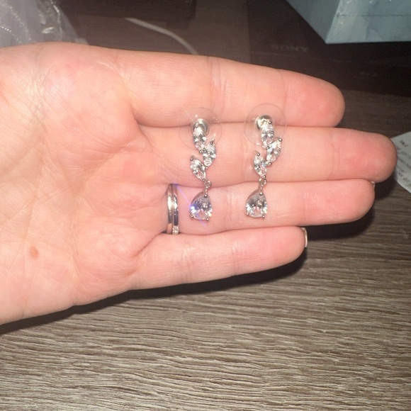 Bridal earrings and bracelet silver - Picture 3 of 4